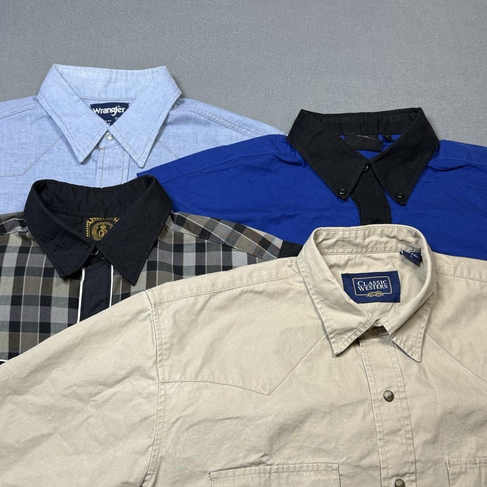 Mens Western Style Long Sleeve Button Shirts Size Large Mixed Brands Rodeo Ranch